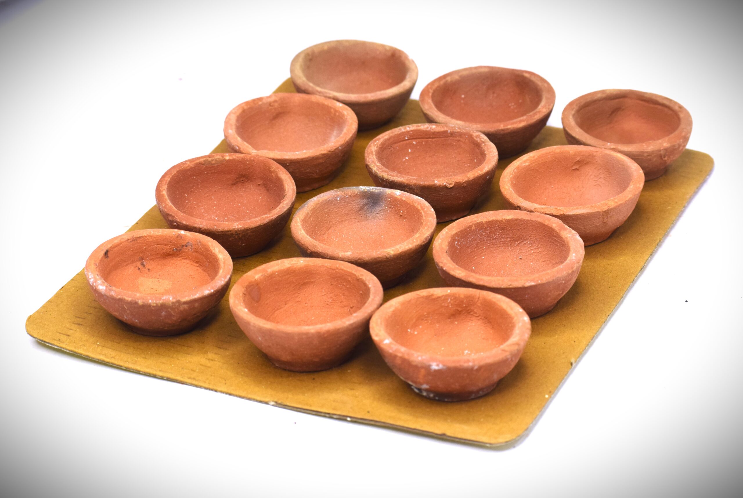 12 Piece plain Diya set